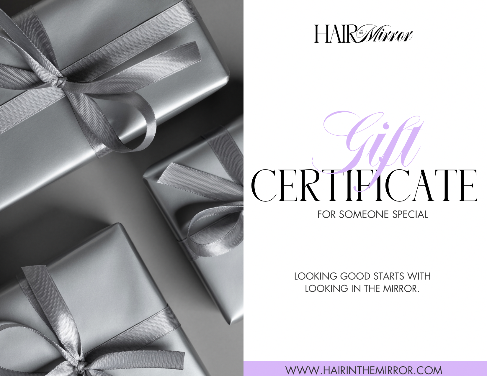 Hair in the Mirror Gift Certificate